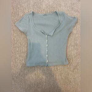 Brandy Melville Light Blue Button-Down Shirt